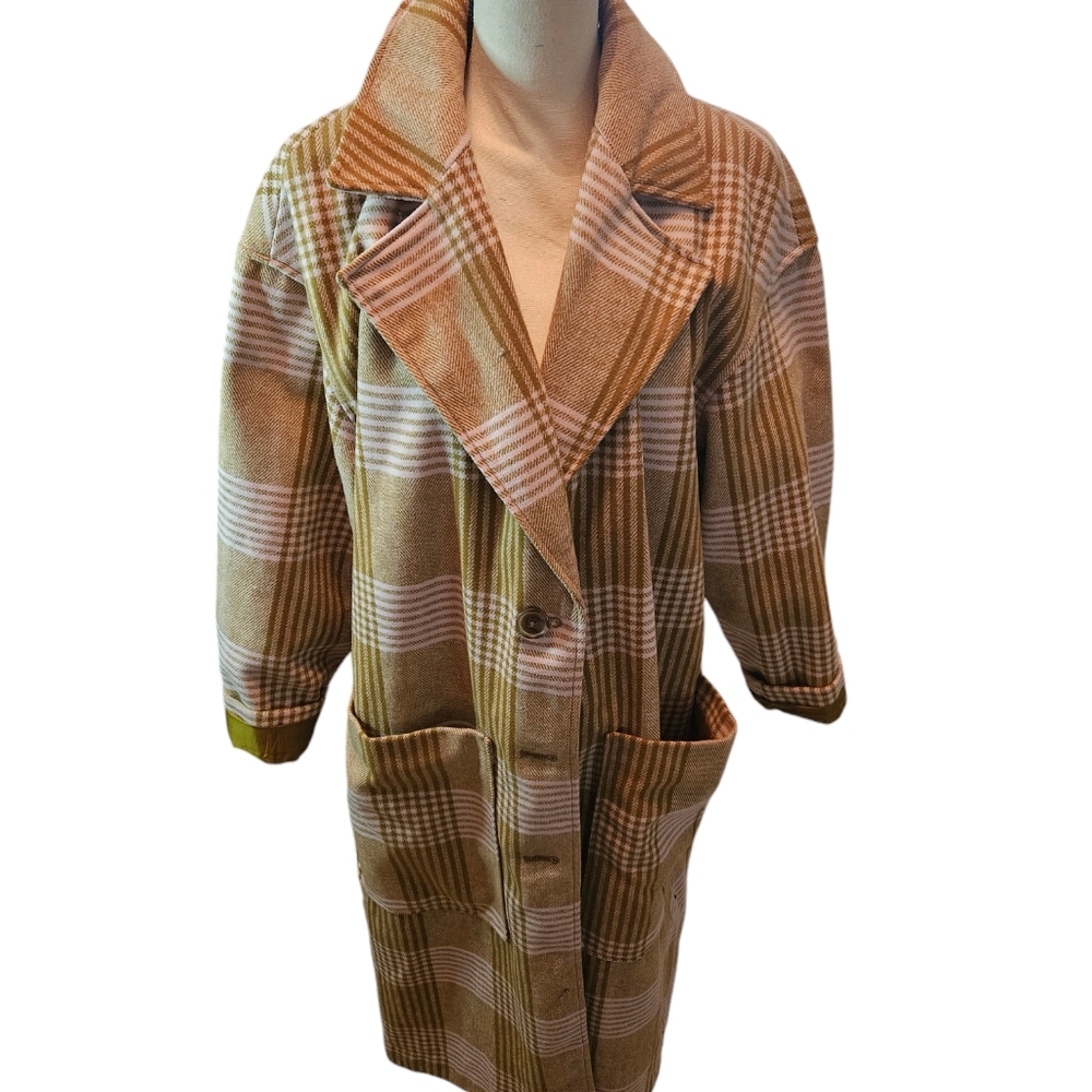 A New Day Target- Plaid Winter Trench  Coat